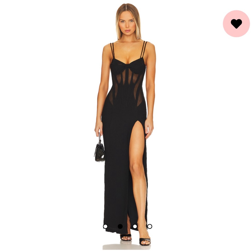NWT REVOLVE X NBD "ESTRELLA MAXI DRESS" IN BLACK - XXS